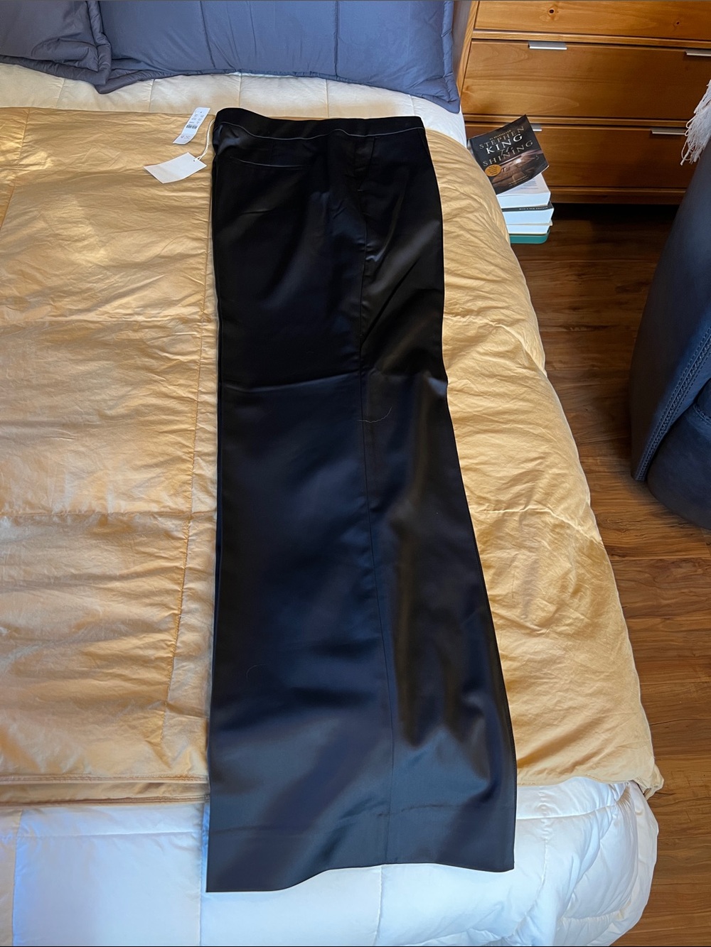 J. Crew Collection Black Satin Seamed Dress Pants - Straight Leg